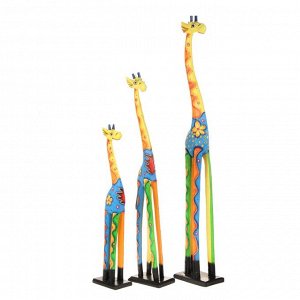 Сувенир дерево "Жирафы" набор 3 шт 60,80,100 см; 100х30х8 см