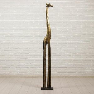 Сувенир дерево "Жираф цвета античного золота" 200х26х16 см