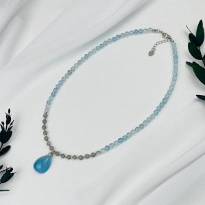 Колье из Аквамарина и Лабрадора