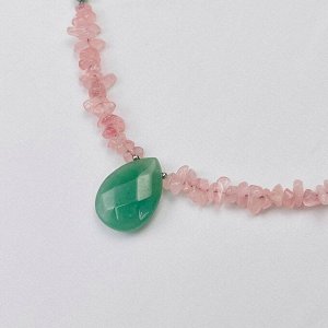 Колье из Авантюрина и Розового кварца