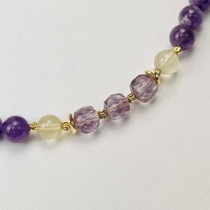 Колье из Аметиста и Цитрина