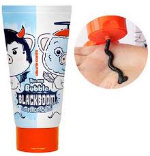 Elizavecca Чёрная кислородная маска для очищения пор на коже лица Hell-Pore Bubble Blackboom Pore Pack, 150 мл