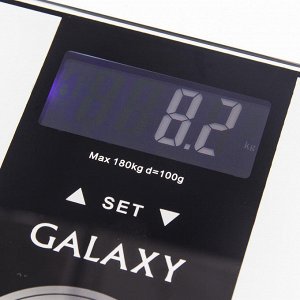 Весы Galaxy GL 4852 Весы многофункциональные электронные, максимально допустимый вес 180 кг, питание: батарейка типа «ААА» 2 шт. в комплекте, ЖК-дисплей, сверхточная сенсорная система датчиков, платфо