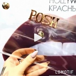 Косметичка-клатч Прозрачная с металлическим логотипом POSH