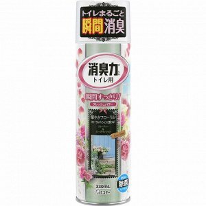 Освежитель воздуха для туалета "SHOSHURIKI" (аэрозоль для туалета с антибактериальным эффектом «Цветочная страсть») 330 мл/24