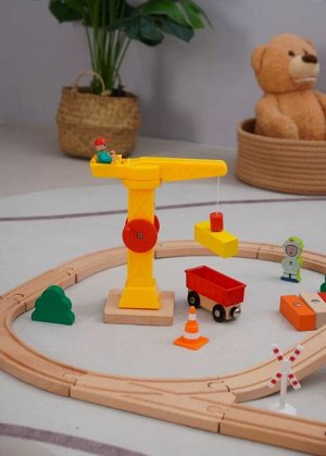 Деревянная железная дорога 70 детали Grooti Toys