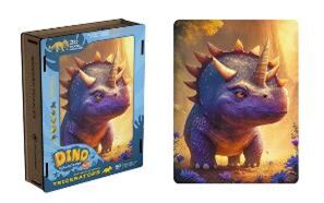 DINO Деревянные пазлы UNIDRAGON Dino Трицератопс 100 дет
