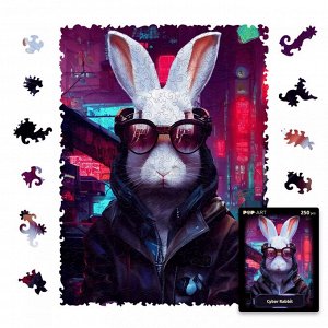 Деревянные пазлы UNIDRAGON Pop-Art Кибер Кролик 250 pcs