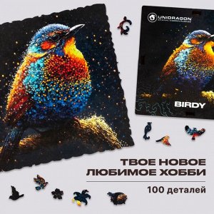 Деревянные пазлы UNIDRAGON Pop-Art Пташка 100 дет