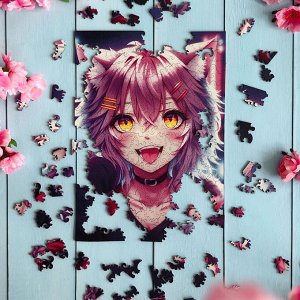 Деревянные пазлы UNIDRAGON Pop-Art Неко Тян 250 деталей