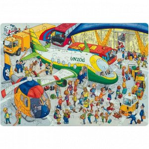 Деревянные пазлы игра UNIDRAGON  CITY Аэропорт 100 дет