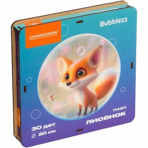 Деревянные пазлы UNIDRAGON Bubblezz Лисёнок 30 деталей
