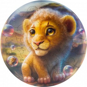 Деревянные пазлы UNIDRAGON Bubblezz Львёнок 30 деталей