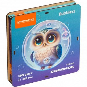 Деревянные пазлы UNIDRAGON Bubblezz Совёнок 30 деталей