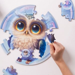 Деревянные пазлы UNIDRAGON Bubblezz Совёнок 30 деталей