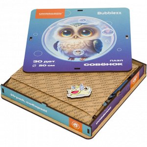 Деревянные пазлы UNIDRAGON Bubblezz Совёнок 30 деталей