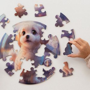 Деревянные пазлы UNIDRAGON Bubblezz Щенок 30 деталей