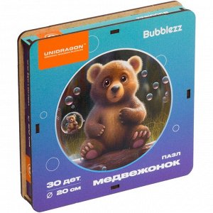 Деревянные пазлы UNIDRAGON Bubblezz Медвежонок 30 деталей