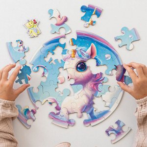 Деревянные пазлы UNIDRAGON Bubblezz Единорог 30  деталей