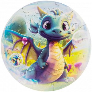 Деревянные пазлы UNIDRAGON Bubblezz Дракончик 30 деталей