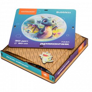 Деревянные пазлы UNIDRAGON Bubblezz Дракончик 30 деталей