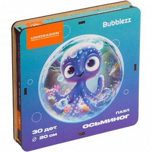 Деревянные пазлы UNIDRAGON Bubblezz Осьминог 30 деталей