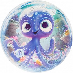 Деревянные пазлы UNIDRAGON Bubblezz Осьминог 30 деталей