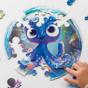 Деревянные пазлы UNIDRAGON Bubblezz Осьминог 30 деталей