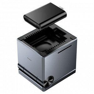 NEW ! Беспроводное зарядное устройство HOCO CQ8 15W Folding 3-in-1 док станция для смартфона, часов и наушников