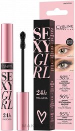 EVELINE Тушь для ресниц SEXY GIRL 24Ч Extra Black 10мл НОВИНКА!