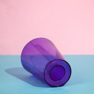 Горшок для орхидей, 1,2 л, 12,5 ? 16,6 см, пластик, прозрачно-фиолетовый