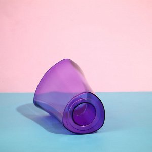 Горшок для орхидей, 1,3 л, 13,6 х 14,1 х 20 см, пластик, прозрачно-фиолетовый