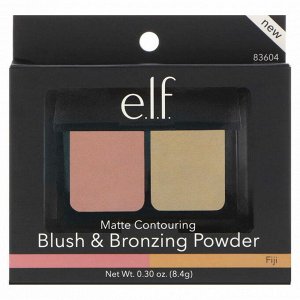 E.L.F. Cosmetics, Matte Contouring Blush & Bronzing Powder, Fiji, 0.30 oz (8.4 g)