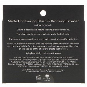 E.L.F. Cosmetics, Matte Contouring Blush & Bronzing Powder, Fiji, 0.30 oz (8.4 g)