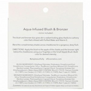 E.L.F. Cosmetics, Aqua Beauty, Aqua-Infused Blush & Bronzer, Bronzed Pink Beige, 0.29 oz (8.5 g)