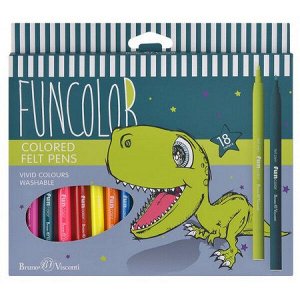 Фломастеры 18цв "FUNCOLOR" 32-0068 Bruno Visconti