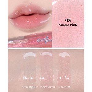 Блеск для губ с мерцающими частицами Etude Glaze Plump Gloss #​​03 Aurora Pink, 4г