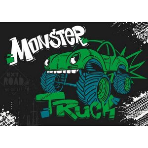 Настольное покрытие для труда 33х23 см НПД-1 "MONSTER TRUCK" пластик Пчелка
