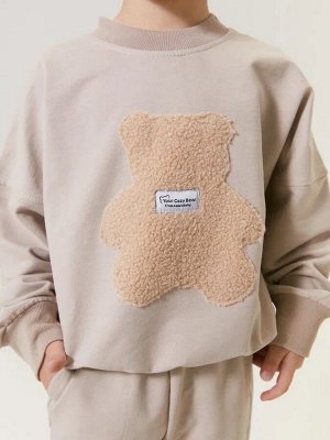 Костюм детский с принтом мишки Amarobaby TEDDY, цвет бежевый