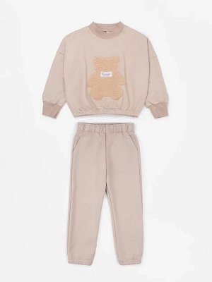 Костюм детский с принтом мишки Amarobaby TEDDY, цвет бежевый