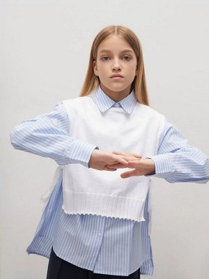 Жилет вязаный детский Amarobaby BOW, цвет белый