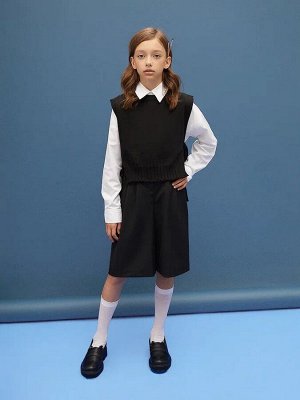 Жилет вязаный детский Amarobaby BOW, цвет черный