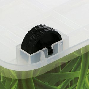 Контейнер для хранения с крышкой «Hide box. Трава», 50 л, 60x38x31 см, на колёсиках, МИКС