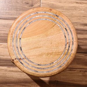 Столик кофейный 45х45х50 см, манговое дерево, инкрустирован костью