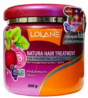 Маска для поврежденных выпадающих волос с экстрактом свеклы LOLANE NATURA