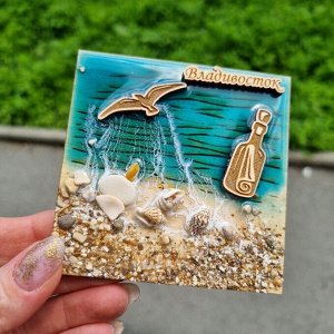 Магнит из дерева Владивосток, магнит сувенирный M-0038, шт