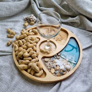 Деревянная менажница с морем wood-2031, шт