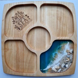 Деревянная менажница с морем wood-2035, шт