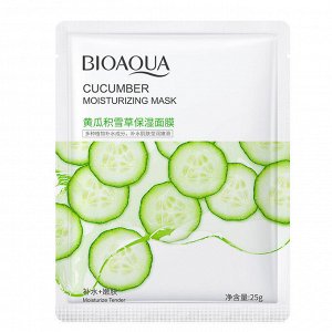 Увлажняющая тканевая маска для лица BIOAQUA с экстрактом огурца,