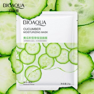 Увлажняющая тканевая маска для лица BIOAQUA с экстрактом огурца,